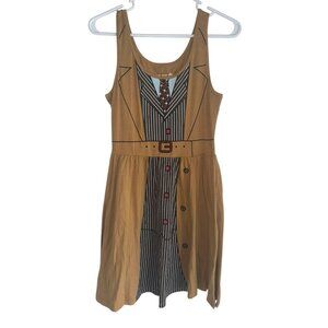 BBC Doctor Who By Her Universe Hot Topic Sleeveless Dress Size Small Brown